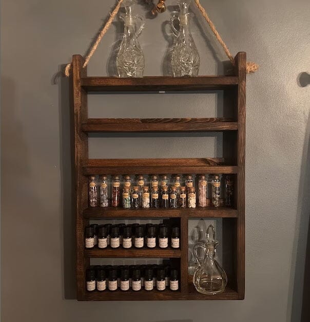 Essential oil display shelf