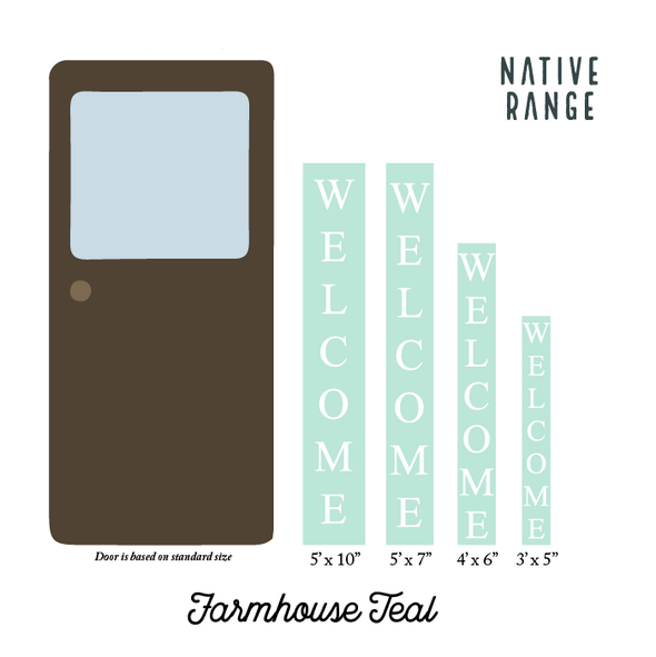 Farmhouse Teal Welcome Sign Welcome Sign nativerange 