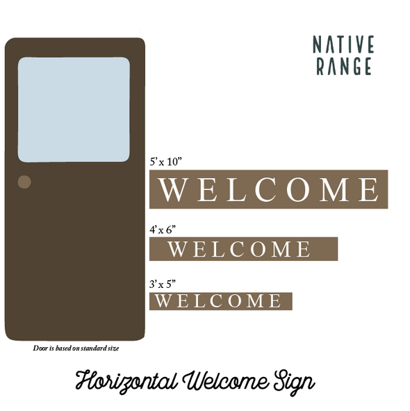 Horizontal Welcome Sign Sign Native Range 