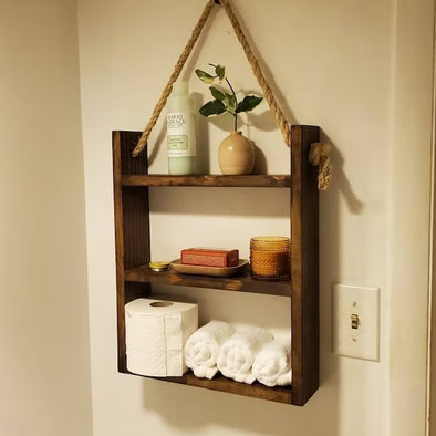 Upgrade Your Bathroom with a Three-Tiered Hanging Shelf