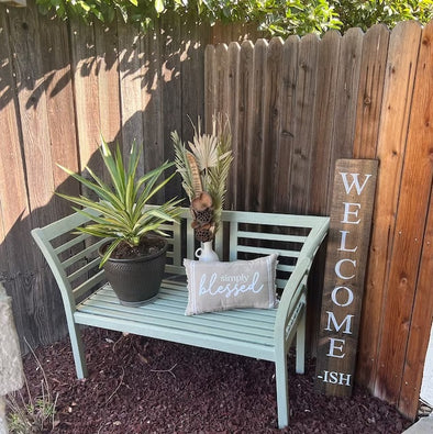 Welcome-Ish: The Perfect Solid Wood Welcome Sign with a Twist