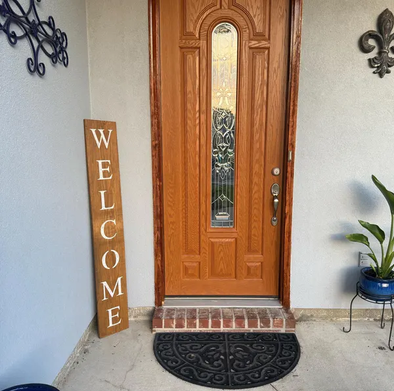 Your Front Door Is a Landing Page: Why a Welcome Sign Works (and how to choose one you’ll love for years)