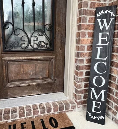 Welcome sign for front porch