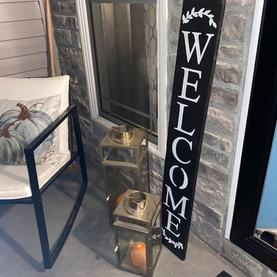 Vertical Welcome Signs for Front Porches: The Timeless Entryway Accent