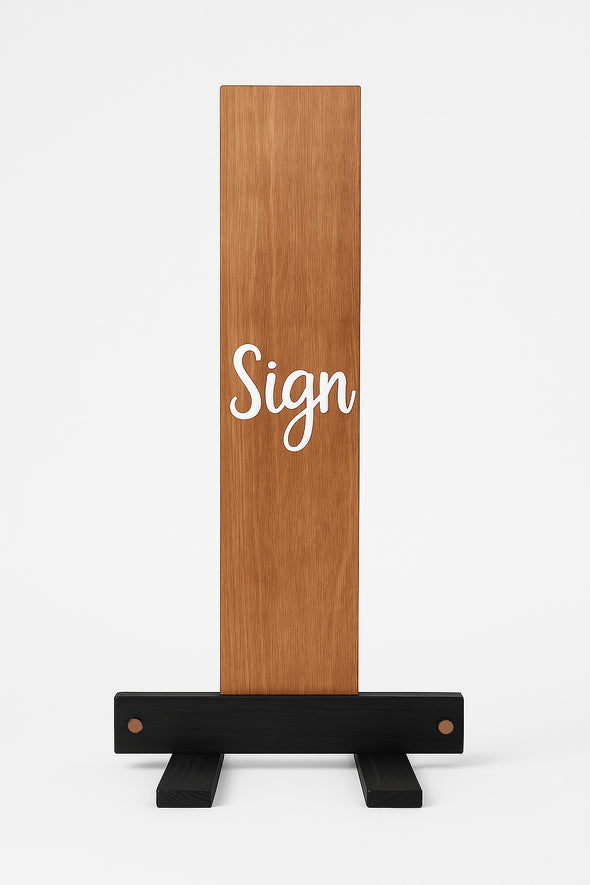 Wooden Porch Sign Stand – Fits Standard Vertical Signs