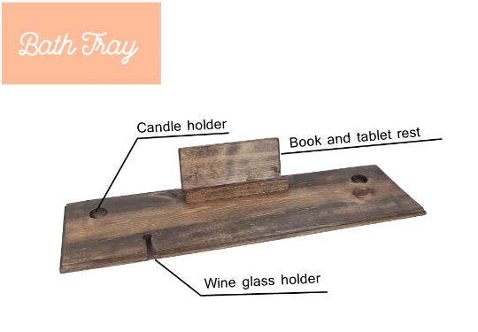 Bath Tray, Bathtub Tray, Bath Board, Tub Tray, Bath Caddy, Handmade, Self Care, Gifts for Her Native Range 