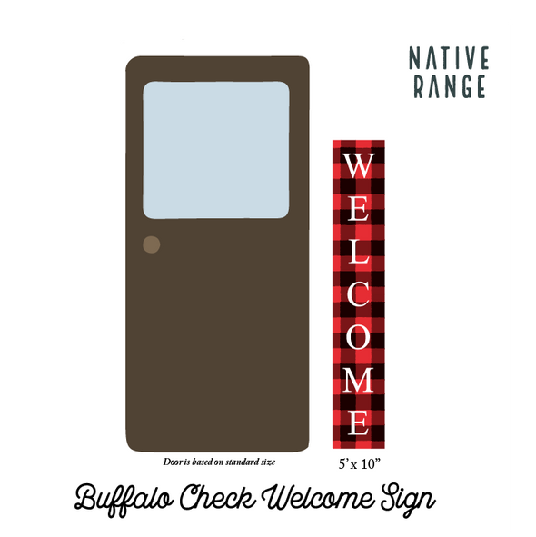 Buffalo Check Welcome Sign Sign nativerange 