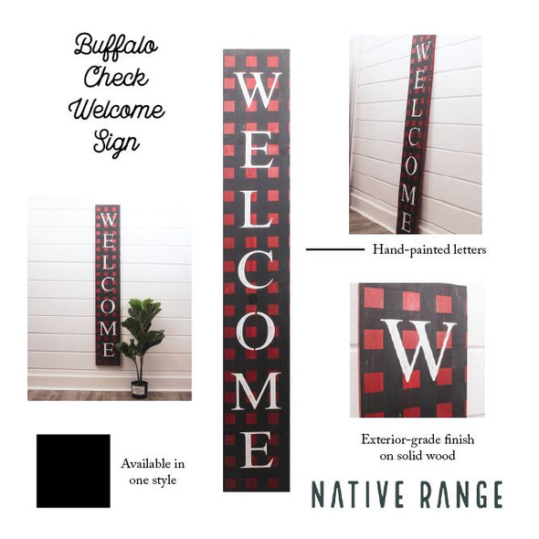 Buffalo Check Welcome Sign Sign nativerange 