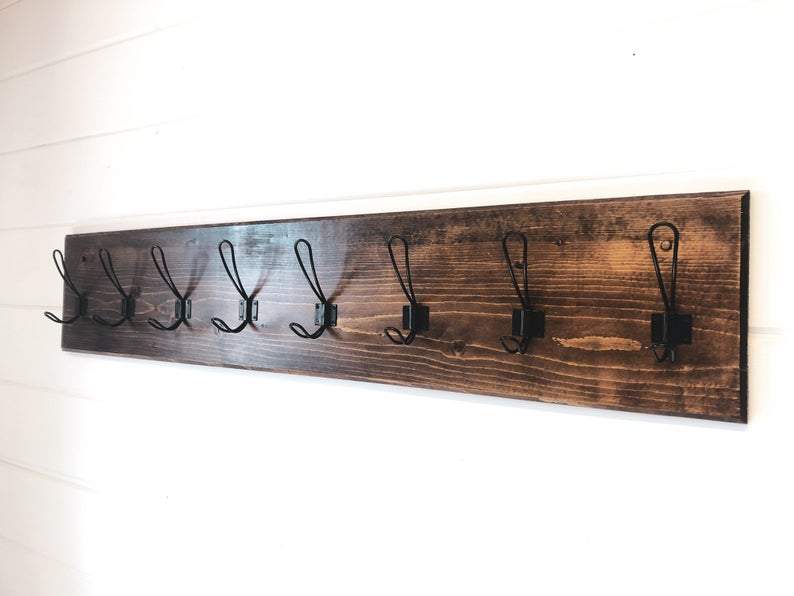 Entryway Coat Rack with Hooks, Crown Molding wall Shelf with Coat Hooks