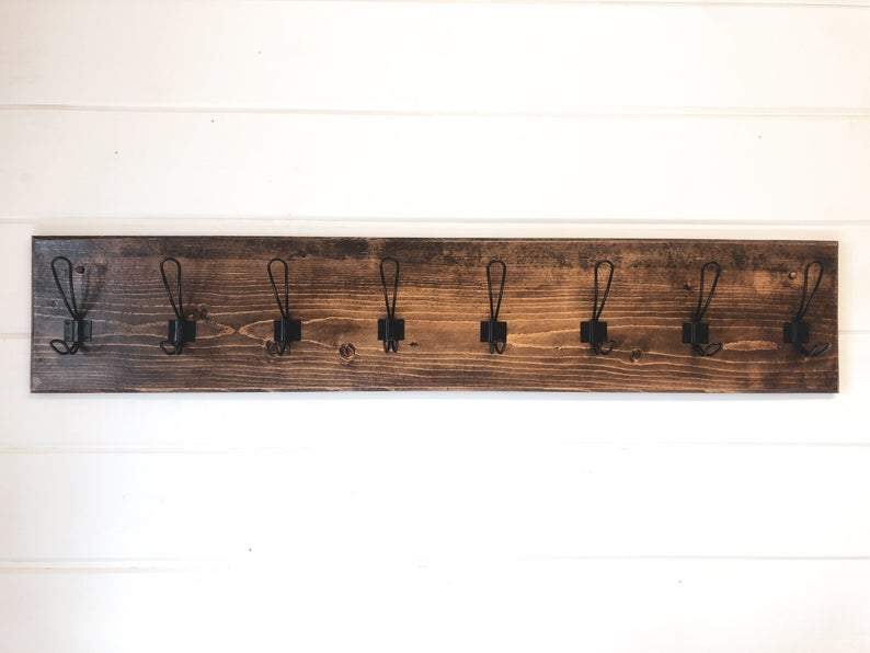 Rustic Wood Hook Hanger