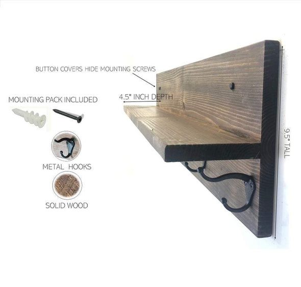 Coat Rack with Shelf Organizer Native Range 