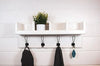 Cubby coat rack with oversized farmhouse hooks Organization Native Range 