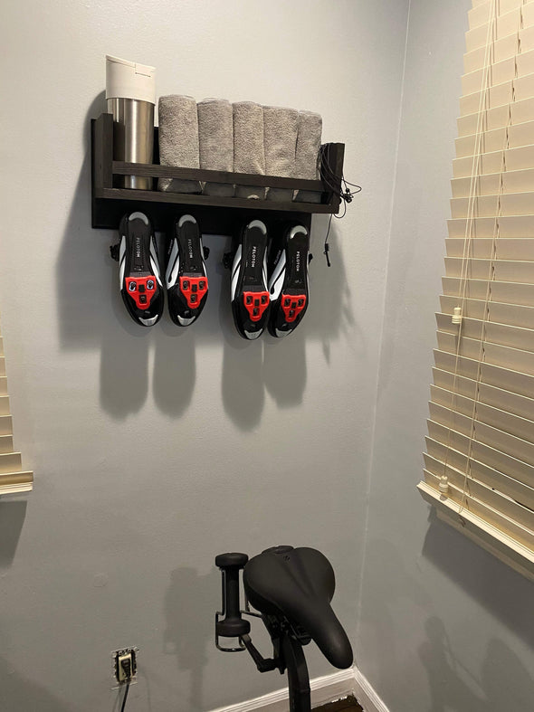 peloton, peloton shelf, peloton organizer