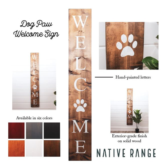 Dog Paw Symbol Welcome Sign Sign nativerange 