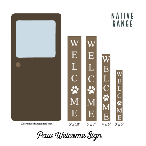 Dog Paw Symbol Welcome Sign Sign nativerange 