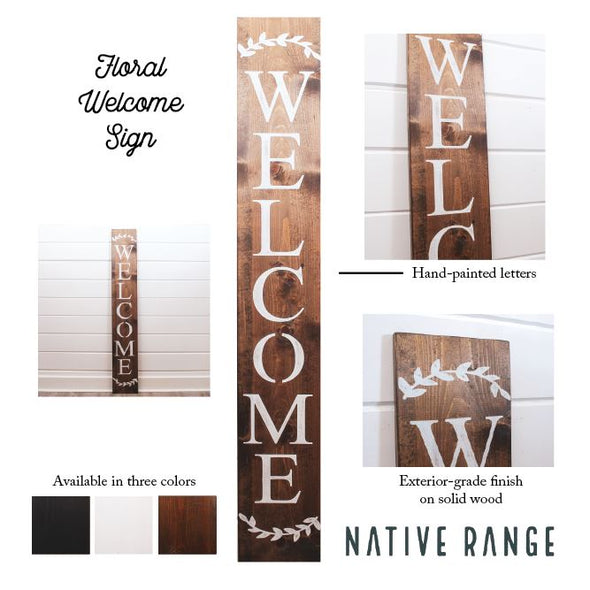 Floral Welcome Sign Welcome Sign nativerange 