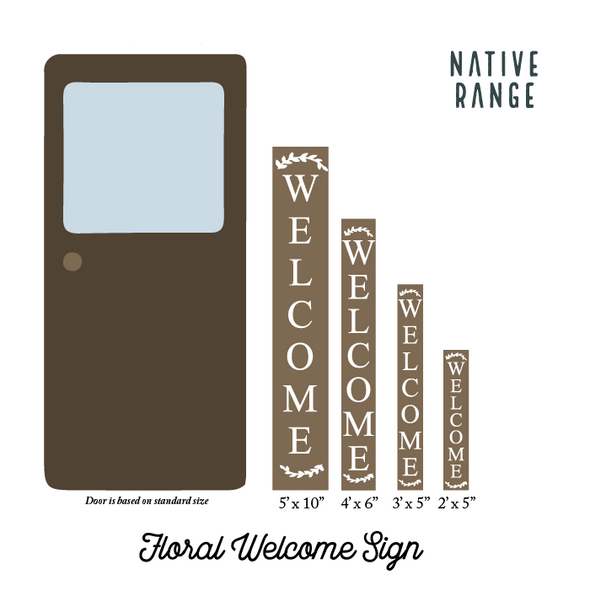 Floral Welcome Sign Welcome Sign nativerange 