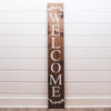 White Floral Wooden Welcome Sign