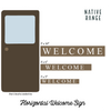 Horizontal Welcome Sign Sign Native Range 