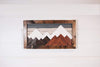 Mountain wood art, wall decor, mountain art, geometric art, woodscape, mountain range, rustic art, mountain range, lodge art, mosaic Decor nativerange 