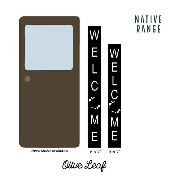 Olive Leaf Wooden Welcome Sign Native Range 