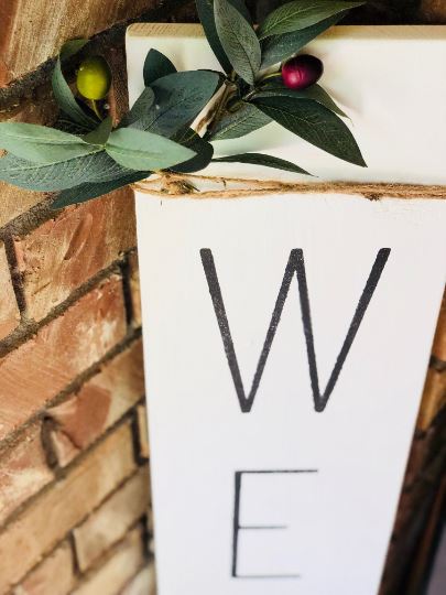 Olive Leaf Wooden Welcome Sign - Native Range