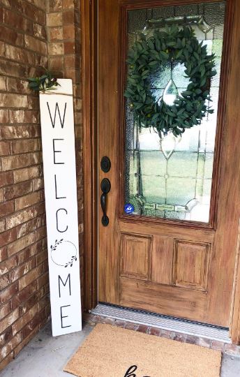 Olive Leaf Wooden Welcome Sign - Native Range