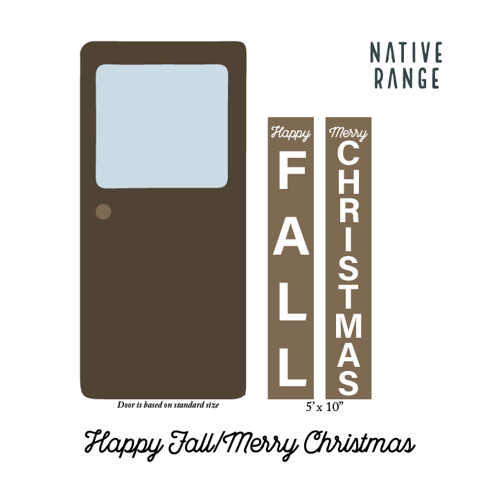 Reversible Fall Sign Reversible Fall/Christmas Sign