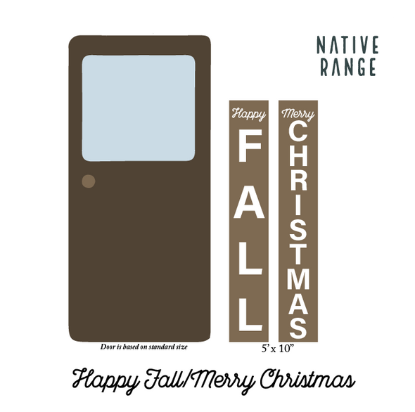 Reversible Fall/Christmas Sign Native Range 