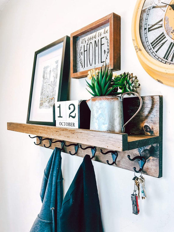 Shelf and Hook Wall Mount - Native Range