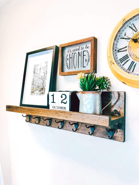 Shelf and Hook Wall Mount - Native Range