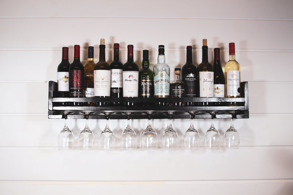 Wine Rack with Shelf, Wine Rack, Wine Shelf, Stemware Rack, Wine Shelf, Liquor Shelf, Bar Shelf, Wall Mounted Wine Rack, Bar Organizer, Wine Shelf Native Range 
