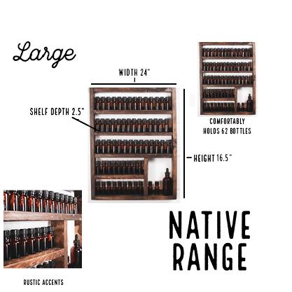 Wood Essential Oil Shelf (No Rope) - Native Range