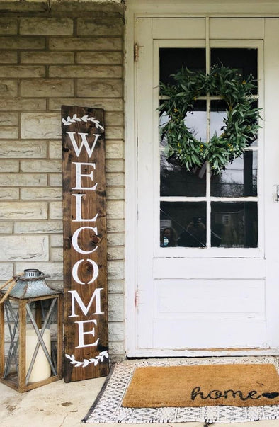 Wreath Accent Welcome Sign Welcome Sign nativerange 